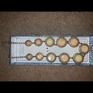 Gold and pink necklace